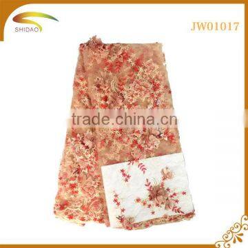 wholesale factory price Italian latest decorative embroidery silk fabric market in dubai