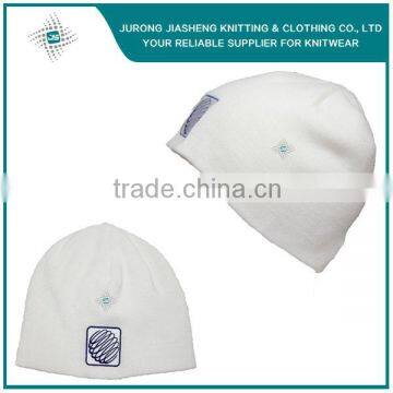 Promotional Custom Made White Beanie Hat