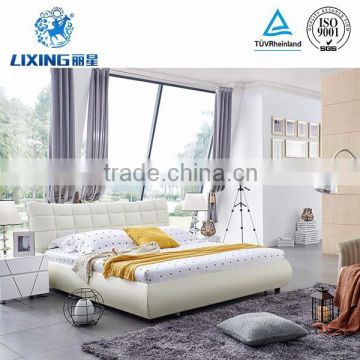 Bedroom Furniture Leather Bed from China with Prices