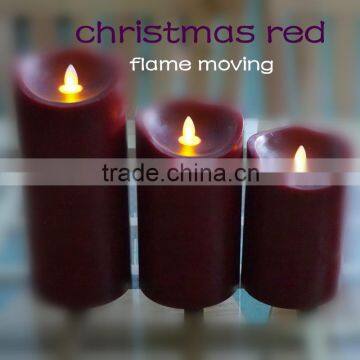 tall pillar wick flame candles with cinnamon aroma flameless candles