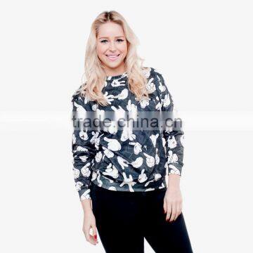 Fashion Spring & Autumn women marilyn 3d sweatshirt long sleeves O-neck print T shirt