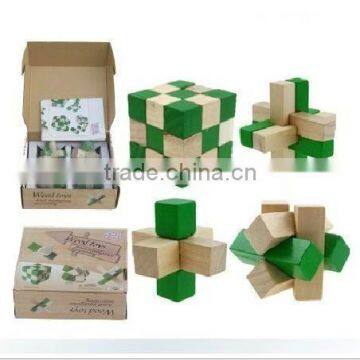 Manufactory wooden intelligence toys iq puzzle wooden magic box iq locks
