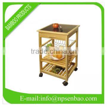 bamboo kitchen trolley