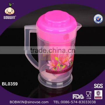 Lifestyle Plastic Pitcher With Lid And 4 Cups photo-4