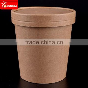 Disposable 26oz kraft paper soup cup