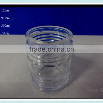 500ml glass candle holder glass candle jar