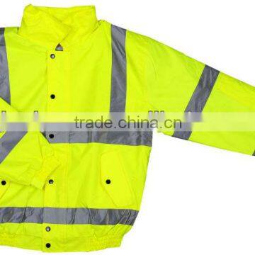 200D 100% Polyester Oxford fabric with PU coated Reflective Safety Jackets