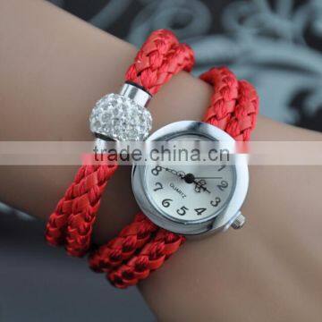 Beautiful Women Woolen Bracelet Watch Fashion Black Color Wrist Watch photo-2