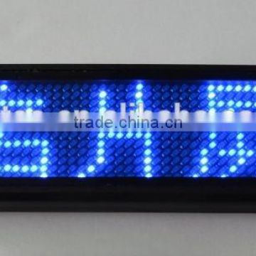 New LED Name Badge Tag Sign Display Programmable Message moving scrolling Blue