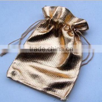 Fashion gold polyester metal pouch