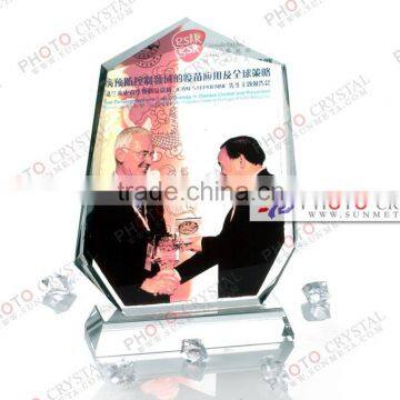 Digital photo crystal glass/gift/occasion/crystal block/promotion/advertising/holiday XP-01