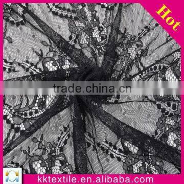 New arrival black rose for ladies dress lace fabric