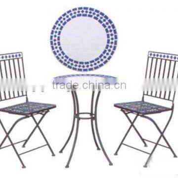 2016 Wrought iron mosaic set/outdoor table and chairs