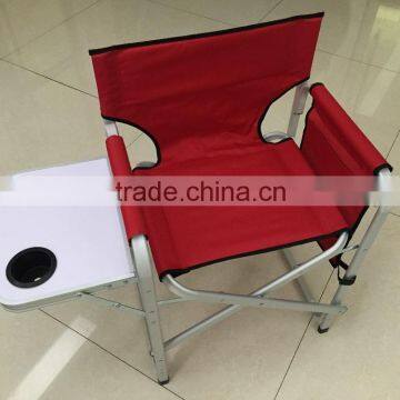 Aluminum Folding Director Chair With Side Table and Pocket photo-2