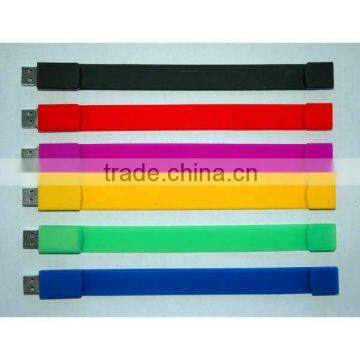 2012 the hottest colorful bracelet sport USB memory