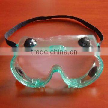 factory price for economic safety goggles EN166 standard safety goggles 1.3mm PVC lens & frame safety goggles for eye protection