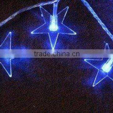 Wholesale 100 LED star Christmas light with blue and red color for christmas,festival holiday decoration