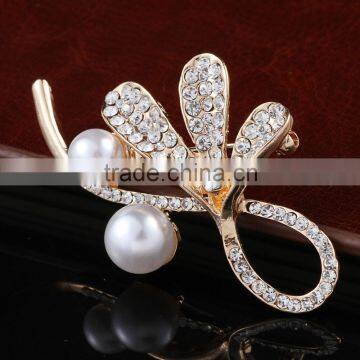 High Quaility Rhinestone Flower Brooch Pin,Flower Pearl Buckle For Invitation photo-2