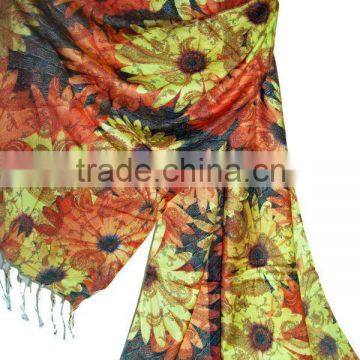 Multicolor Digital Printing modal viscose Scarf