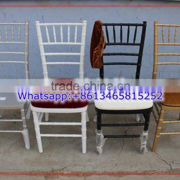 Wholesale Stackable Silver Chiavari Wood Dinning Chair