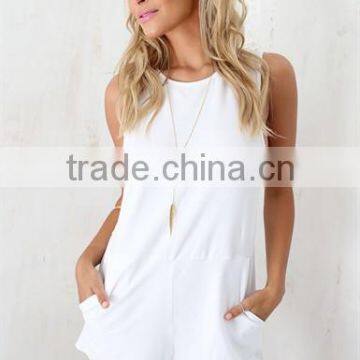 2015 Montpellier White Onesie Jumpsuit Shorts Adult Short Jumpsuit Quality Choice photo-3