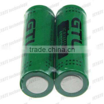 GTL 18650 battery ICR 18650 3000mAh li-ion batteries with button top(GREEN)