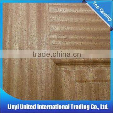 3mm nature Sapeli veneer HDF moulded pressing door skins