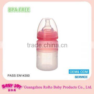 High quality factory price durable bpa free soft mini silicone baby milk bottle without handle wholesale