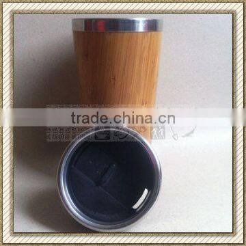 400ml Stainless Steel Wooden Coffee Mug / Bamboo Coffee Mug photo-3
