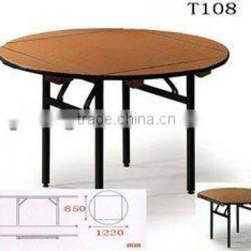 round wedding wooden folding table