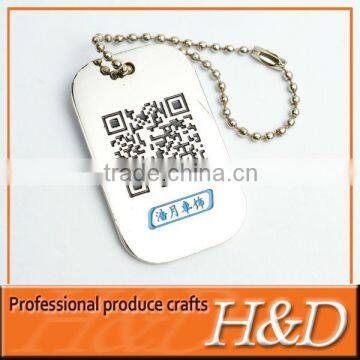 bar code lasered silver metal clothes tags