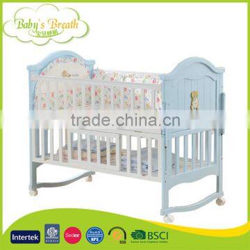 WBC-22B Hot Selling Euro UK Style Multi-purposes Baby Cot Dimensions, Baby Cot Wheels photo-2