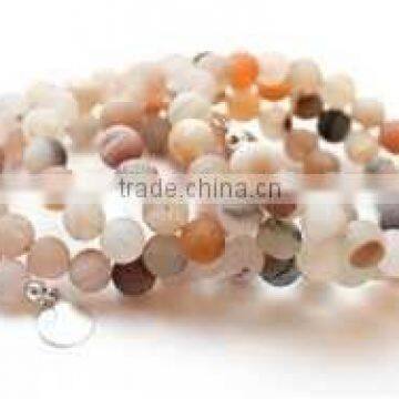 Layering Plated Natural Quartz Round Beads Bracelet photo-2