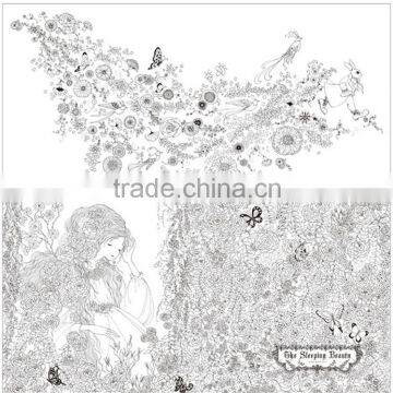 2015 New Arrive Hand-painted Secret Garden Series Fairy Tale Coloring Book for Adult photo-3
