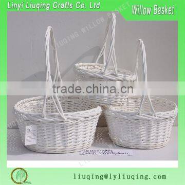 hot sale willow fruit basket with big handle for fruit