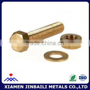 stainless steel structure hexagonal bolts with yellow plating