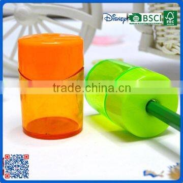 2016 Wholesale School Round Plastic One Hole Sharpener With Customized Logo for Students photo-2