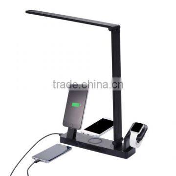 OEM Tablet Lamp Wireless Charging Stand with Watch Dock for iPhone 6s, Mobile Phone Charging Holder for Android