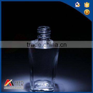 Rectangular clear Nail Polish glass Bottle with black lid