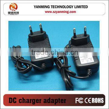 black color USA plug power adaptor ac/dc 12V 1A charger