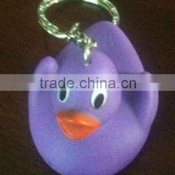 CE OEM plastic pvc viny mini duck keychain toy