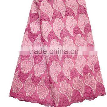 2015 African Lace Embroidery Fabric African Organza Lace Fabric /african Lace Fabrics for Garment