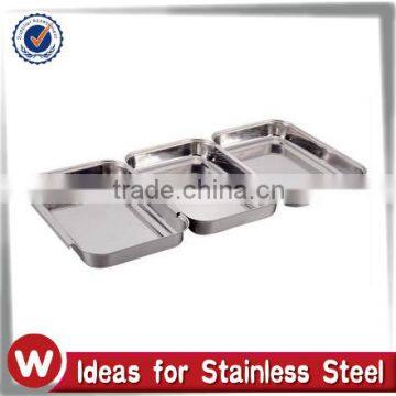 3 Pcs Stainless Steel Breading Tray photo-1