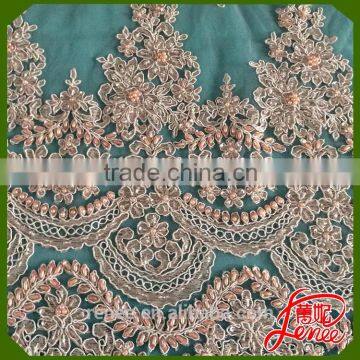 WOMAN PARTY DRESS CHOICE SEQUINED BEADS MESH EMBROIDERY FABRIC photo-2