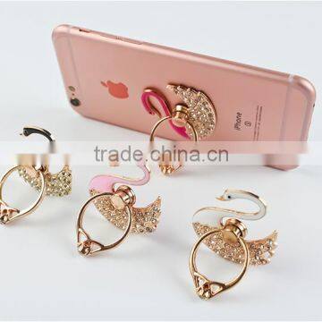 Samco Luxury Crystal Swan Shape Universal Phone Stand ,Multi-Angle Portable Stand, 360 Rotation Aluminium Alloy Ring Grip photo-6