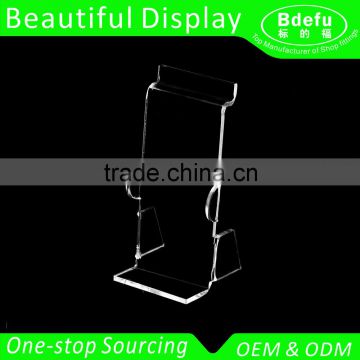 Fashion clear plastic stand for mobile phone display