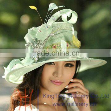 Women Elegant with Graceful Design Sinamay Hats for Special Occasions