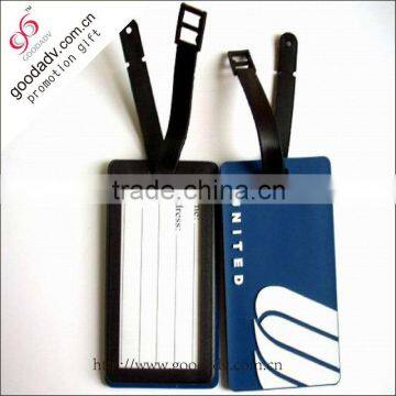 Personalized silicone rubberluggage label, 3 d custom good PVC travel luggage tag