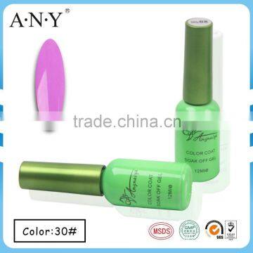 ANY Hot Selling Pure Colour UV Nail Gel Lacquer Polish Long Lasting Glaze UV Gel Nail Polish 120 Colors 12ML 30#