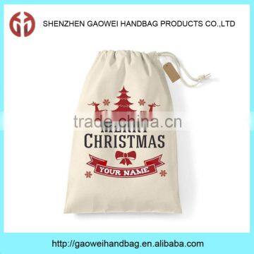 Factory Wholesale Cheap Santa Sack for Christmas with Cord Drawstring GW884